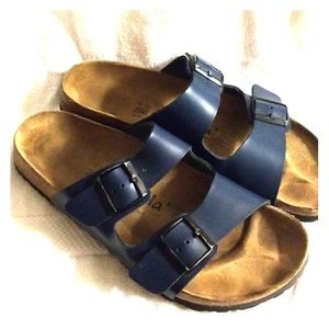 Navy blue betula Birkenstocks